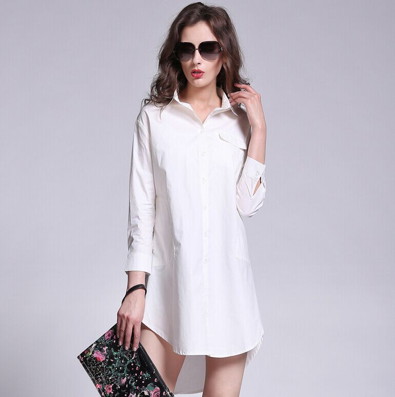 Profile Menu And, on to the featured styles of women’s dress shirts for today! Uniqlo is always a great spot for basics, and this simple supima cotton dress shirt is only $29 and looks fabulous. It’s available in white, black, light blue and light pink, sizes XS-XXL, for $