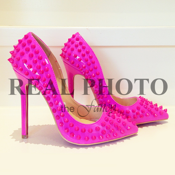 Aliexpress.com : Buy REAL PHOTO Neon Pink Candy Color Red Bottom ...