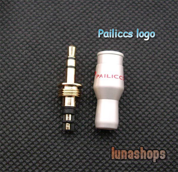 Classic White Pailic Pailiccs Plug Audio Cable Connector 3.5mm male adapter