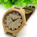 New Causal Genuine Cowhide Leather Luxury men Watches 100 Natural Men Bamboo Wooden Wristwatch For Male