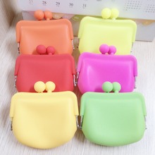 2016 fashion Girls Coin Bags Wallets Silicone Mini Coin Purse Children Kids 6 COLOR