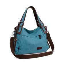 Vintage Canvas Shoulder Bag For Women Handbags Casual Women Messenger Bags Hobo Famous Brand Ladies Tote Bag Female Handbags