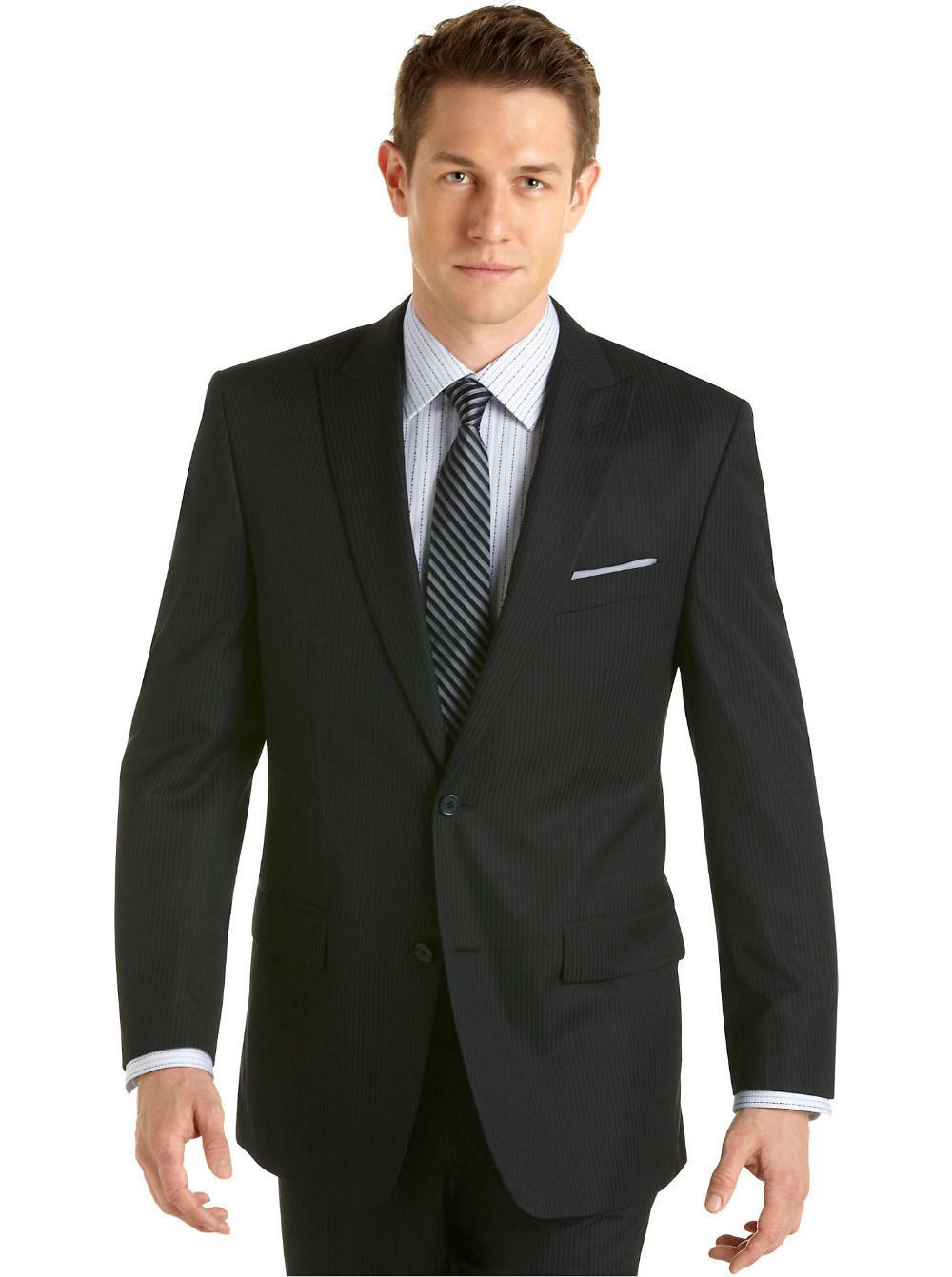 7-1 Custom Made ! Peak Lapel Slim Fitted Tuxedos Two-piece Suit Wool Blend Black Wedding Men Suits Fancy Suit (Jacket+Pants) G+058