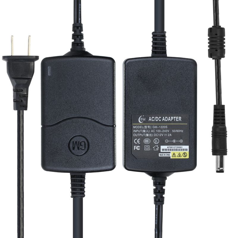 AC 100-240V Converter Adapter DC12V 2A Power Supply US Plug For 3528 5050 LED Strip Lighting LCD Monitor CCTV