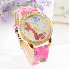 Luxury Nicole Lee High-Heeled Shoes Watches Women Dress Quartz Watch Rhinestone Leather Watch Relogio Feminino Montre Femme