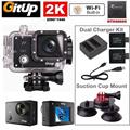 Free shipping Gitup Git2 16M 2K Wifi Sports Action Camera DV Battery Charger Tripod Holder