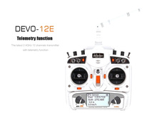 Free Shipping Walkera White Devo12E 2.4Ghz 12CH RC Controller Transmitter 2KM RX1202 Receiver