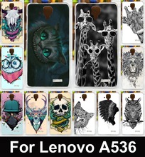 Animal patterns Painted Case For Lenovo A536 A358T Mobile Phone Case bag back Cover Case hard back shell skin hood drop shipping