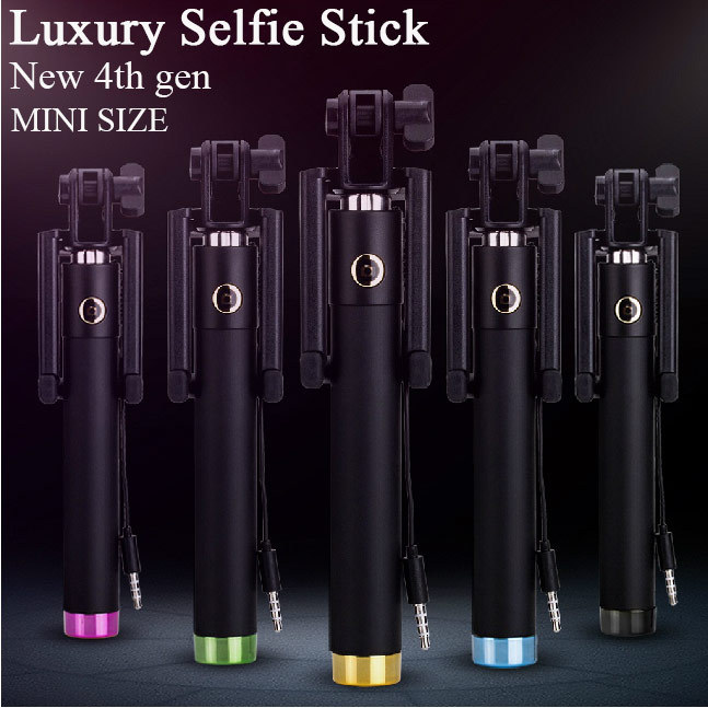 Luxury Universal Selfie Stick Monopod for Iphone 6 Plus 5s Wired Palo Selfie For SAMSUNG Android