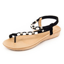 New Women Sandals 2016 String Bead Shoes Women Summer Sandals Flats Zapatos Mujer