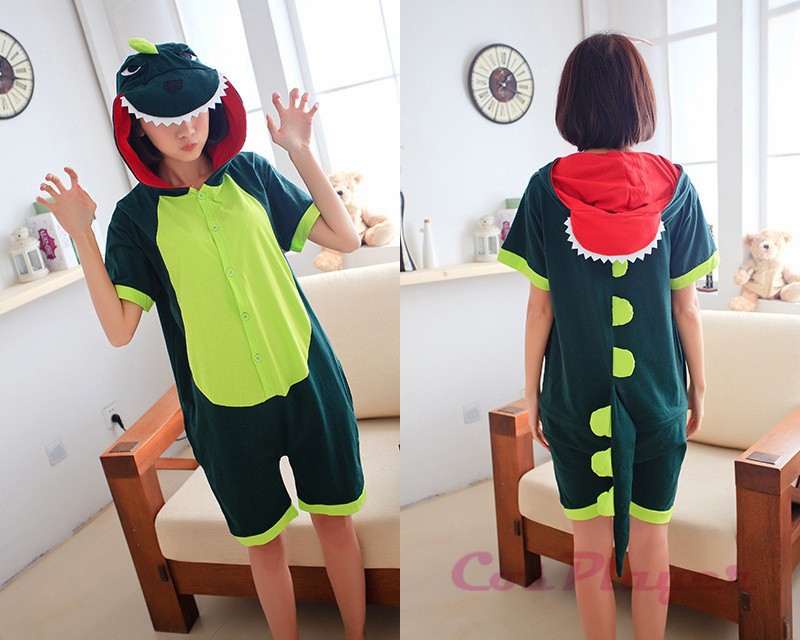 green dinosaur pyjama