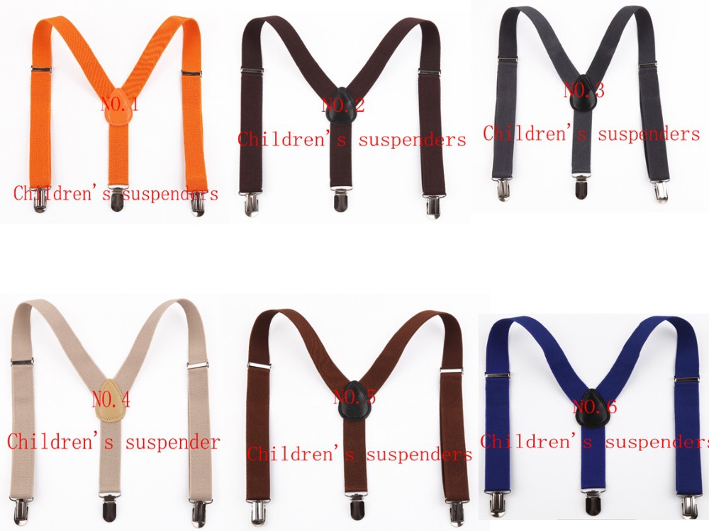 2015 Hot fashion 110 colors adjustable baby Suspenders Y back 3 clip children elastic Braces for