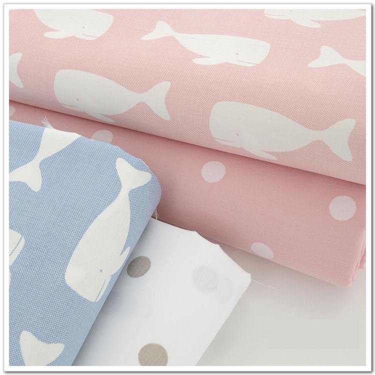 50*240cm Whale Dot Series Printed Cotton Fabric Me...