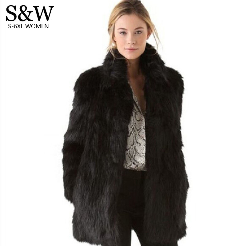 Womens Black Fur Coat - JacketIn