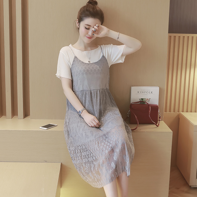 Set T Shirt Dress Lace Skirt - 2 Set Pregnancy Dress Lace Vest Skirt White T Shirt set t shirt dress lace skirt 2 set pregnancy dress lace vest skirt white t shirt