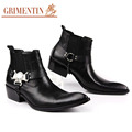 GRIMENTIN Elegant Men Boots Luxury genuine leather Botas Men Ankle boots Autumn Ankle Boots For Men