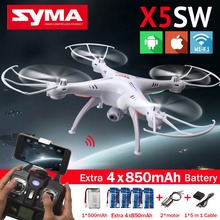 High-Quality SYMA X5SW FPV RC Quadcopter Drone with WIFI Camera HD 2.4G 6-Axis Drones RC Helicopter with 5 Battery +5in1 Cable