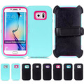 Hybrid Armor Heavy Duty Cover for Samsung Galaxy S6 Edge Back Belt Clip Case for Galaxy