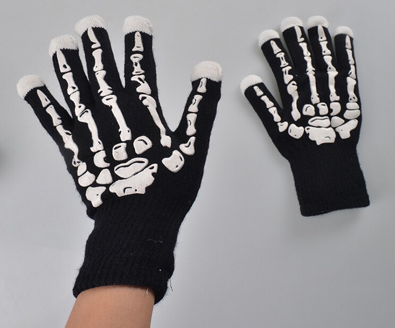 Wholesale Skeleton Light LED Gloves Riding Christmas Supplies Halloween