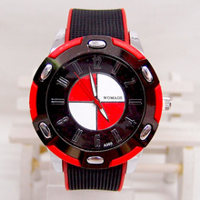 brand sport fashion quartz watch men women silicone jelly wristwatch 5L216