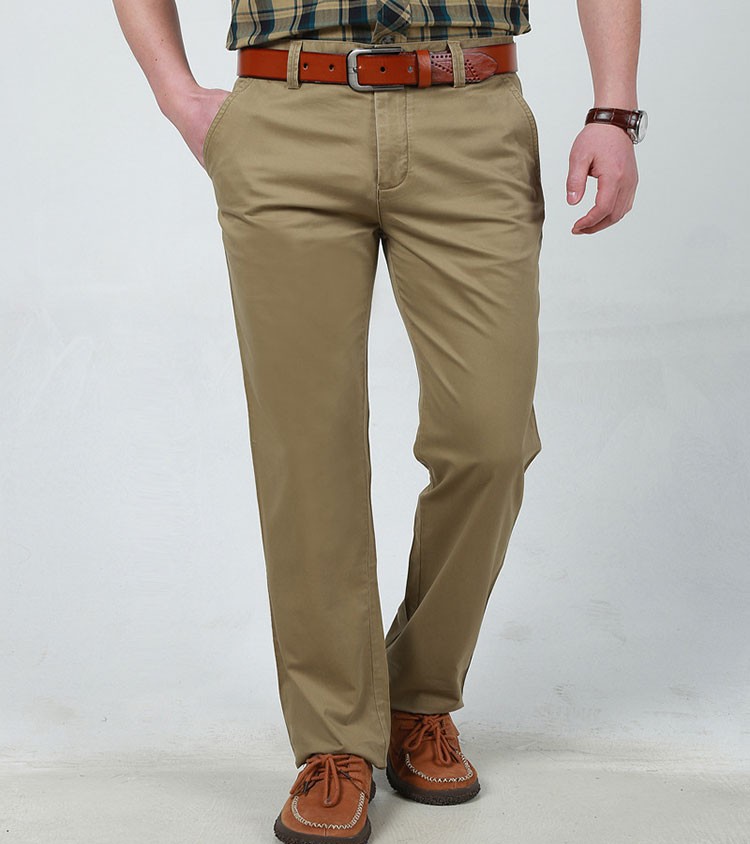4 Colors 30-42 100% Cotton Fashion Joggers Men Casual Long Pants Men\'s Clothing Black Khaki Pants Trousers Autumn Summer Brand (11)