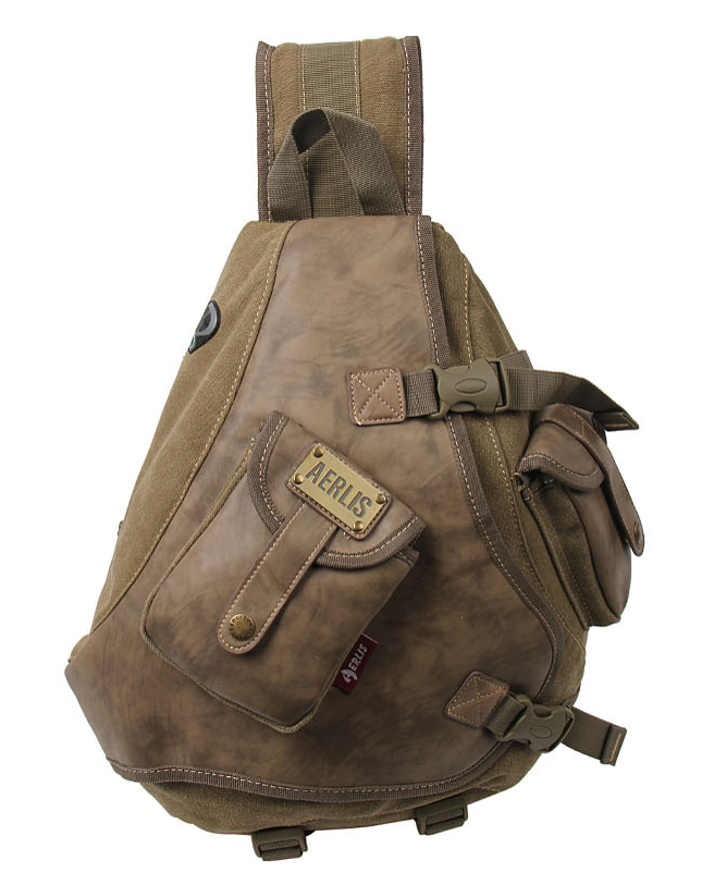 Brand designer cool canvas sling bag chest backs Retro style travel sports bags for men 6215 ...