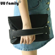 UU Family 2016 Casual Women Handbags Zipper Pocket Solid Bag Tote Envelope Bags Crossbody Satchels Totes Sac a main Bolsos Mujer