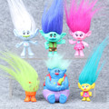 6pcs set 2016 Trolls Movie Dreamworks Figure Collectible Dolls Poppy Branch PVC Trolls Action Figures Doll