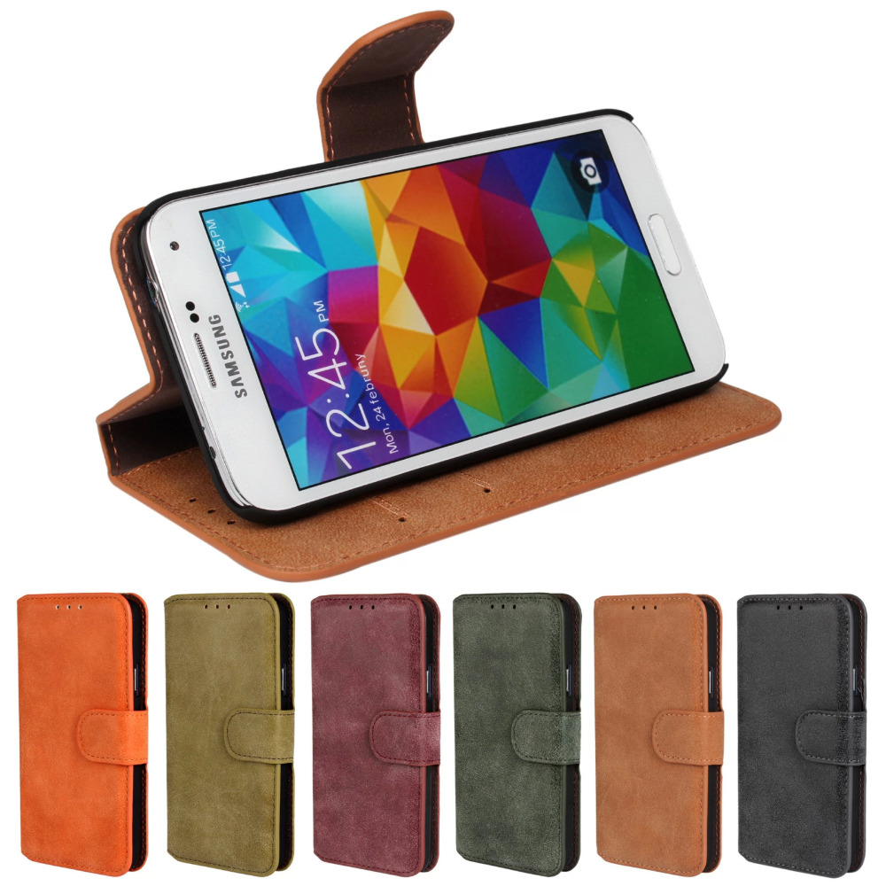 luxury frosted leather For Samsung S5 Flip Cover for Samsung Galaxy S5 Case Wallet SV I9600