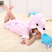 Children Summer Animal Cosplay Costume Onesies Pajamas Pink Dinosaur Sleepwear Anime Pyjamas