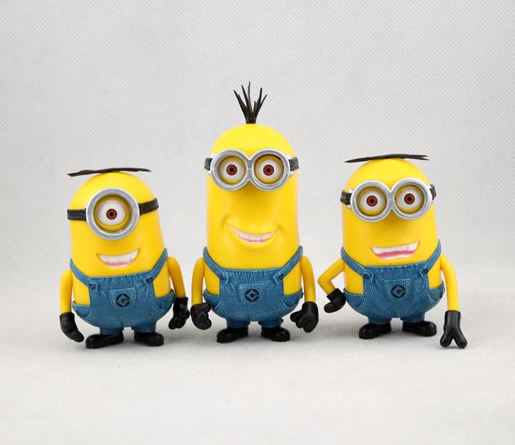Despicable Me Action Figures Minions Figures Movies Anime Collection Models Superman Hot Toys 7cm 3 Pcs Kids Gifts
