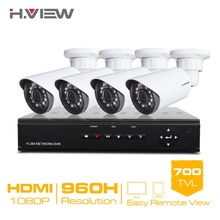4CH CCTV System 960H CCTV DVR HDMI 4PCS 700TVL IR Weatherproof Outdoor Security Camera Home Security System Surveillance Kits