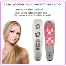 Colorful Led Photon Electric Laser Bio Microcurrent Hair Growth Massager Comb