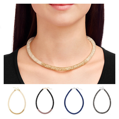 Crystal Choker Mesh Stardust Necklace Brands New 2015 Network Stars Collares U Golden Fine Jewelry Summer