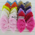 24pcs lot 3 Chiffon Hair Rosette Bows Without Clip Rose Flowers bows For DIY Hair Accessories