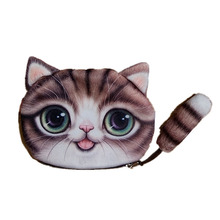 New Small Tail Cat Coin Purse Cute Kids Cartoon Wallet Kawaii Bag Coin Pouch Children Purse