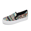 New 2016 Fashion Women s Flats Platform Shoes Slip on Thick Sole Loafers Women Creepers Graffiti