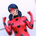 2017 Kids Adult Miraculous Ladybug Cosplay Costume With Mask Ladybug Romper Costume Cat Suit Halloween Women