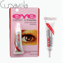 Cursavela Red False Eyelashes Glue Black Color thin Makeup Adhesive Waterproof Eye Lash for women eye beauty tools 1pcs EC0146