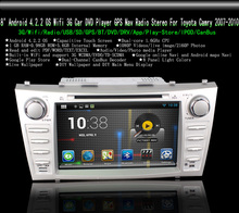 For Toyota Camry 2007-2010 8″ Android 4.2.2 Car DVD Player Nav Radio Stereo GPS USB 3G WiFi 8Gb SD Card Free Shipping