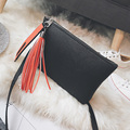 New Autumn Winter Handbags 2016 Fashion Fringe Tassel Day Clutches PU Leather Shoulder Messenger Bag Female