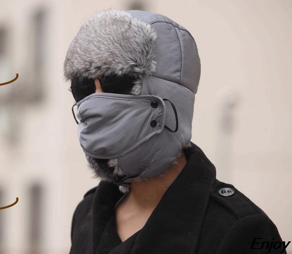 2015 new winter warm men's hats balaclava face mask hat veil with ear