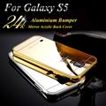 Phone Case For Samsung Galaxy S5 cases Luxury Aluminum Frame Mirror Acrylic Back Cover Case For