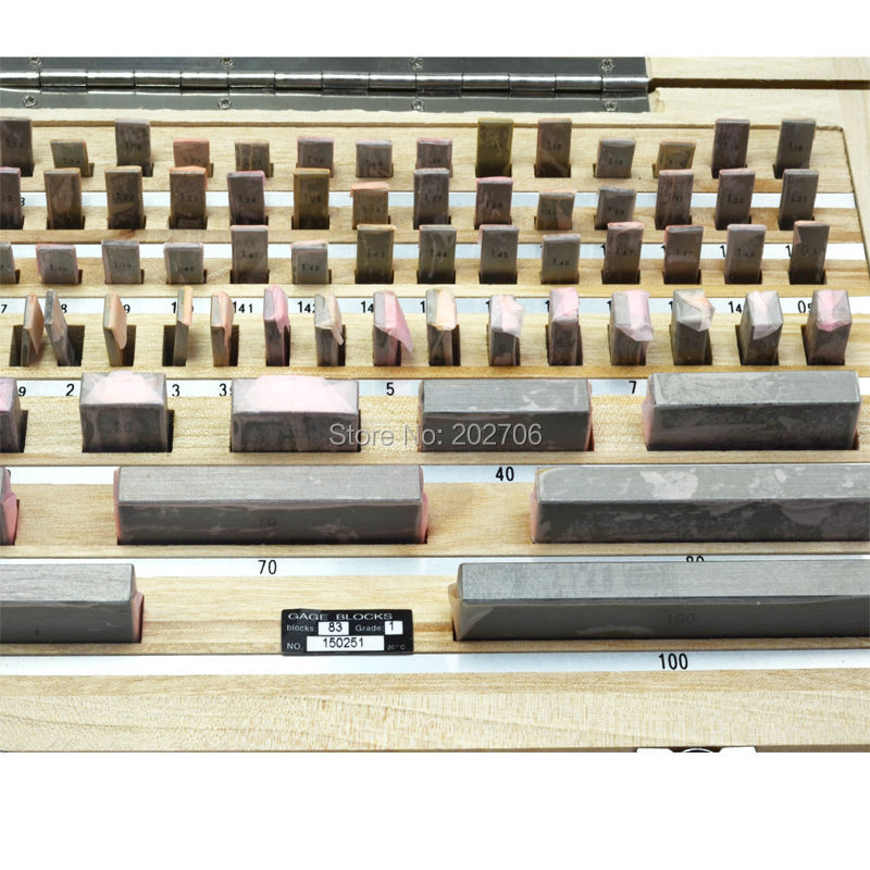 1.005 100mm 0 Grade Block Gauge inpsection block 83pcs/set, 1 grade