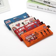 London style Pencil Pen Case Cosmetic Makeup Bag Pouch Holder Women Cosmetic Bags Fresh purse zipper Coin case Free Shipping