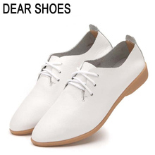 Genuine Leather Shoes Women Oxford Shoes For Women Shoes Fashion Flats Women Moccasins Platform Ladies Chaussure Femmer Z356