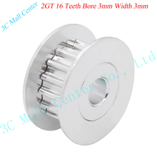 3D printer part 2GT16 tooth 16 teeth bore 3mm synchronous wheel pulley H type passive idler pulley wheel Bearings wheel
