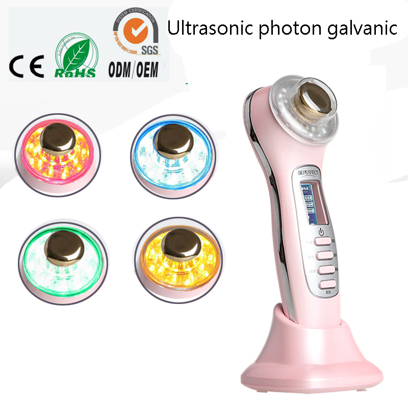 Фотография Free Shipping Galvanic Ultrasonic 3MHZ Photon Therapy Facial Kit Beauty Salon Skin Care Treatment Machine
