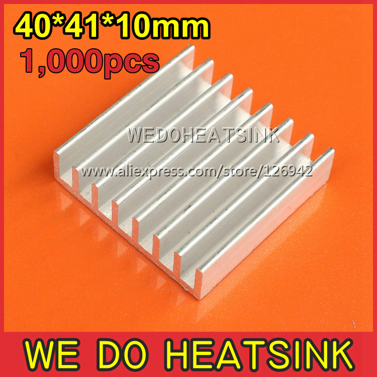 Free Shipping 1,000Pcs/Lot 40*41*10mm Extruded Aluminum Heatsink Radiator Heat Sink Cooler Heatsinks Cooling