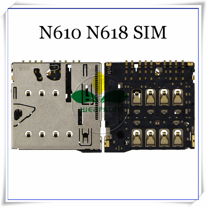 Original sim card slot for NOKIA N610 N618 sim slot adapters Free shipping